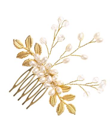 Ipetboom Braid Headband Hair Accessories Comb Wedding Headband Headdress Hair Comb Vintage s Hair Teasing Comb Gold Hair Ties Gold Trim Rhinestone Barrettes To Weave Decorate Pearl Bride