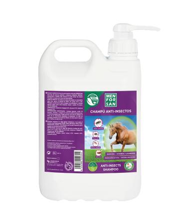MENFORSAN Flea Shampoo for Horses 5L with Margosa, Geraniol and Lavandin, Protects Against All Insects