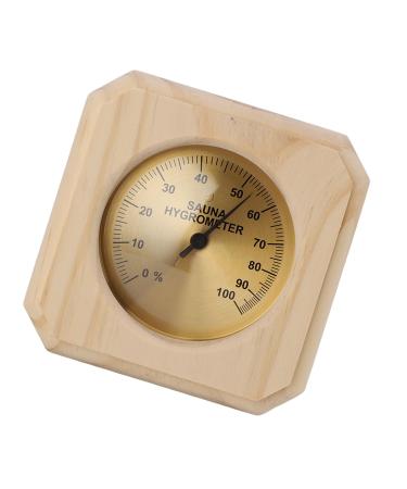 Premium wooden sauna hygrothermograph.Wood sauna hygrothermograph.Versatile hygrometer mounted on the wall.Reliable highly accurate sauna air moisture temperature for