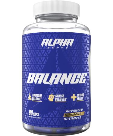 Alpha Supps - Alpha Balance | Hormonal and Healthy Stress Level Support | with Inositol and Ashwagandha | 90 Capsules