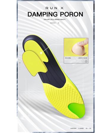 Buy Orthopedic Insoles for Men & Women - Arch Support Shock Absorption Comfort (Yellow Sizes 11.5-12.5 Men / 12.5-13.5 Women) - Ideal for Sports & Arch Pain Relief - Buy Online on GoSupps.com
