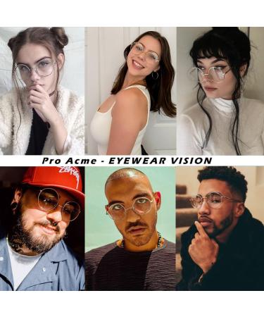 Pro Acme Retro Round Metal Frame Clear Lens Glasses - Stylish Non-Prescription Eyewear for International Shipping - Buy Online on GoSupps.com
