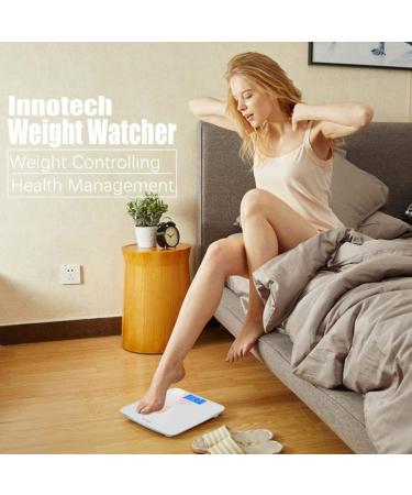Innotech Digital Bathroom Scale - Easy-to-Read Backlit LCD - White - Buy Online on GoSupps.com