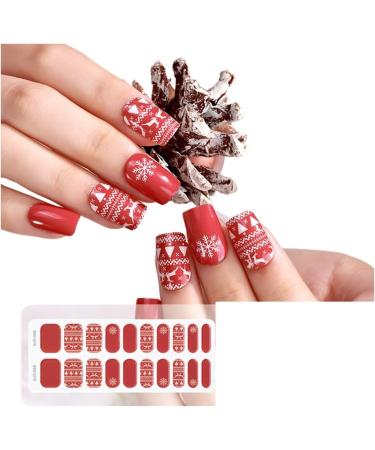 Christmas Gel Nail Stickers Full Wraps For Women And Girls Uv/Led Lamp Required Long Lasting And Easy To Apply Bss0276 - Buy Online on GoSupps.com