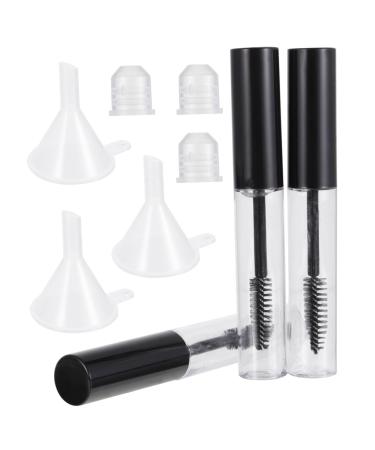 VINTORKY 1 Set Mascara Tube Funnel Empty Eyeliner Tube Eyelash Wand Tube Clear Eyelash Mascara Black Plastic