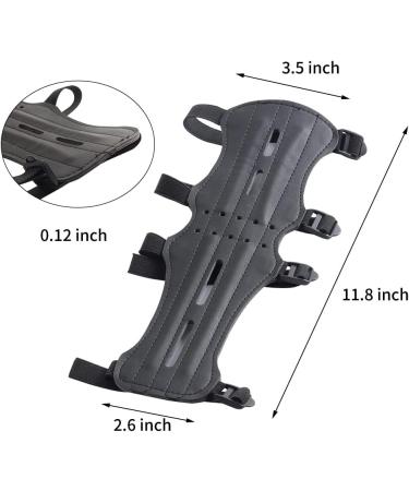 SOPOGER Archery Arm Guard - Adjustable Extended Forearm Protector for Youth & Adults | Lightweight PU Leather | 4-Strap Buckles | Ideal for Shooting & Hunting - 11.8 Inch - Buy Online on GoSupps.com