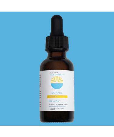 Best Anti-Aging Vitamin C E & Ferulic Acid Serum | SUNNIE Daily Dose - Youthful Skin Protection (1 oz - Buy Online on GoSupps.com