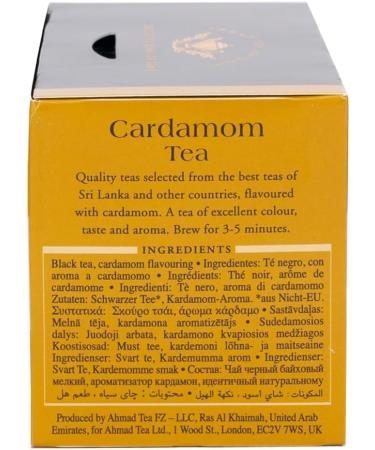 Ahmad Tea Cardamom Tea | Black Tea - 6 x 20 Teabag Sachets - Buy Online on GoSupps.com