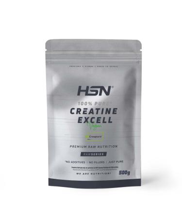 Creatine Excell 100% Creapure by HSN | Micronized Creatine Monohydrate, Supplement for Increased Strength and Muscle Mass, Increases Muscle Performance, 500g