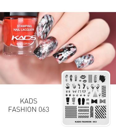 KADS Nail Art Stamping Plates Set Handprint Footprint Image Template Stencils Pattern with Stamping Plates Holder Case Organizer (FA063) - Buy Online on GoSupps.com