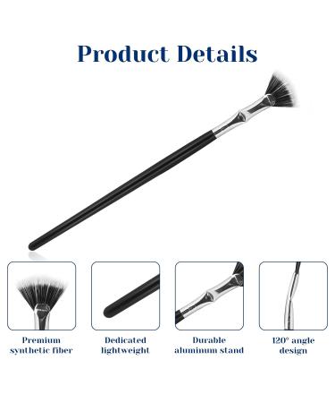 3PCS Folding Angle Scalloped Lash Brush Set - Fan Brush & Eyelash Comb for Perfect Lashes | Ideal Makeup Tool for Clump-Free Eyelash Separation - Buy Online on GoSupps.com