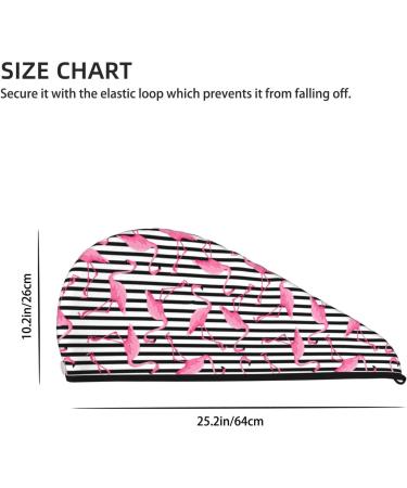 Hair Towel Wrap with Button - Quick Drying Towel Turban for Women (Flamingos) | Premium Hair Care - Buy Online on GoSupps.com