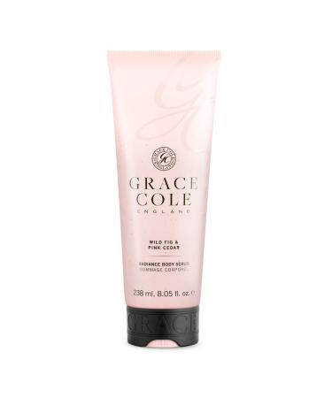 Grace Cole Wild Fig & Pink Cedar Body Scrub, Exfoliates and Leaves Skin Feeling Smooth and Looking Radiant, Locks in Moisture 236ml