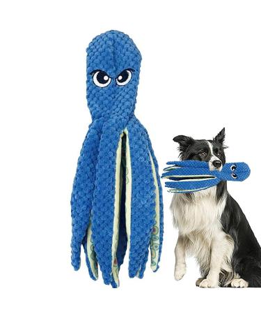 Speedy Panther squeaking dog toys no filled octopus dog toy plush dog toys for boredom for small medium-sized dogs (blue) blue tokle