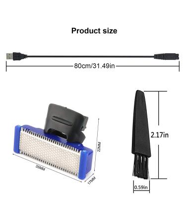Microtouch Solo Mens Shaver Replacement Heads & Charging Cable Kit - 4 Blades, 1 USB Charger, 2 Clean Brushes - Buy Online on GoSupps.com
