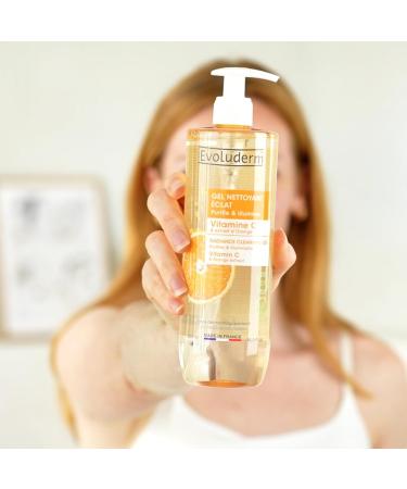 EVOLUDERM 100% Vitamin C Routine - 1 Micellar Cleansing Water + 1 Radiance Cleansing Gel + 1 Vitamin C Tissue Mask + 1 Vitamin C Serum - Vegan - Made in France - Buy Online on GoSupps.com