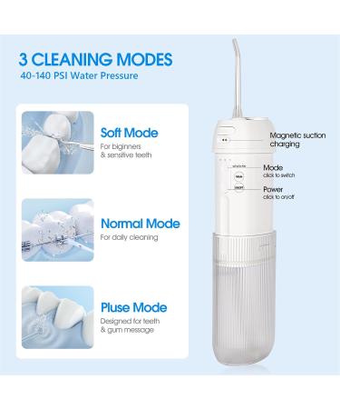 Portable Water Flosser - Mini Oral Irrigator for Travel & Home - Teeth Cleaning Solution - Buy Online on GoSupps.com