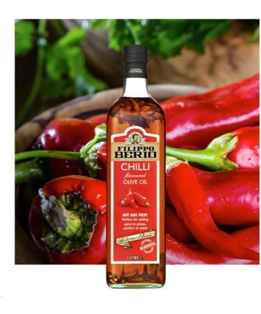 Filippo Berio Chilli Flavoured Italian Add Spice Olive Oil 1L - Buy Online on GoSupps.com