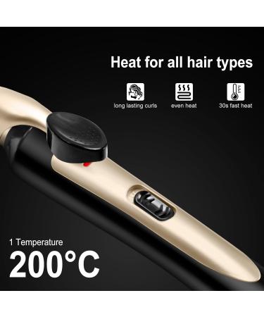 Hair Curler 28mm Ceramic Curling Wand Hair Curlers with a Fixed Temperature Up to 200 C Curling Iron Curling Tongs for Short Hair & Long Hair Professional Hair Tongs Travel Curling Tongs for Women Gold - Buy Online on GoSupps.com