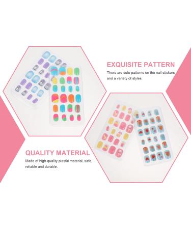FRCOLOR 5 Boxes Children's False Nails Sparkle Stickers Girl Stickers Kids Fake Fingernails Cartoon Fake Nails Short Halloween Decor Cartoon Nail Art Patches Full Coverage Abs 3d Supplies - Buy Online on GoSupps.com