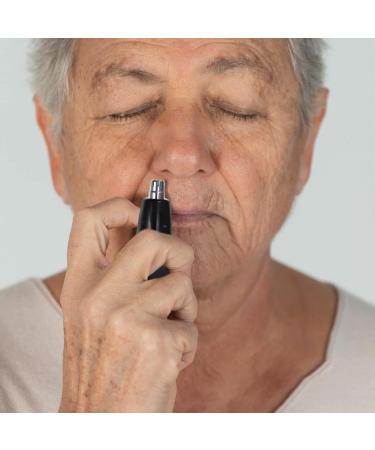 Solustrie 4-Piece Electric Ear & Nose Hair Trimmer Set - Painless Hair Remover for Men & Women - Universal Eyebrow Shears - Portable & Compact - Buy Online on GoSupps.com