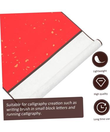 Calligraphy Blank Scroll Wall Murals Blank Scroll Scroll Chinese Scroll Rice Paper Art Paintings Red 105X45X1CM - Buy Online on GoSupps.com