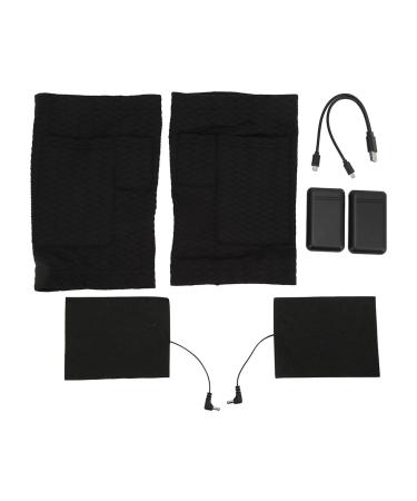 1 Pair Electric Heated Knee Pads Brace Wrap USB Rechargeable Knee Warmer for Elderly Adults (M)