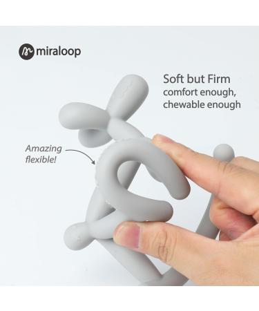Buy Miraloop Bite Ring for Baby - 2 Pack Jellydog Teething Toy | Food-Safe Silicone BPA-Free Dental Aid for 3+ Months - Green & Yellow - Buy Online on GoSupps.com