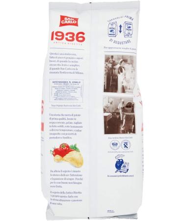 San Carlo 1936 Ancient Recipe Crisps Curled and Crunchy Renowned Rosticceria tomato pear and basil apple chips ancient recipe gluten free 12 x 150 g + Italian pulp - Buy Online on GoSupps.com