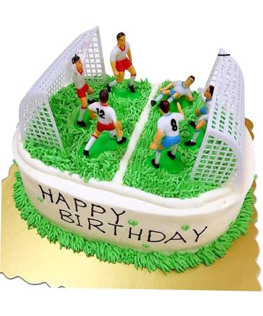 COLLBATH 8pcs First Pastel Party Decorations Soccer Cake Topper Flag Football Ornament Cocktail Picks Capacillos Para Cupcake Cake Decorating Figurine Soft Birthday Party Supplies - Buy Online on GoSupps.com