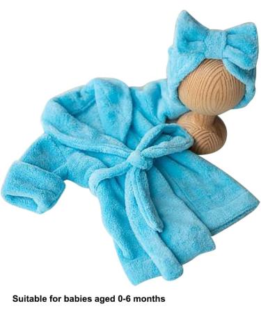 Shop Dark Blue Newborn Photography Bath Towel & Robe Set | Baby Costume Accessories for Boys & Girls | Perfect for Photo Shoots - Buy Online on GoSupps.com