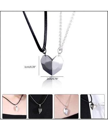 Xinlon Magnetic Couple Necklaces - Matching Cardiac Puzzle Chains for Friends & Couples | Perfect Gift for Husband Wife & Best Friends - Buy Online on GoSupps.com