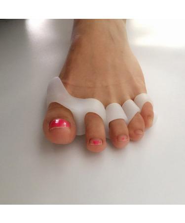 Buy Silicone Toe Separator & Bunion Pads - Hallux Valgus Toe Correctors for Pain Relief (White) - International Shipping Available - Buy Online on GoSupps.com