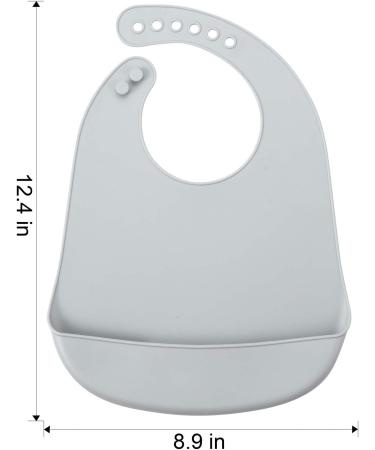 PandaEar Silicone Baby Bibs Set - Blue/Purple/Grey (3 Pack) | Ultra Thin & Lightweight | for Babies & Toddlers 10-72 months - Buy Online on GoSupps.com