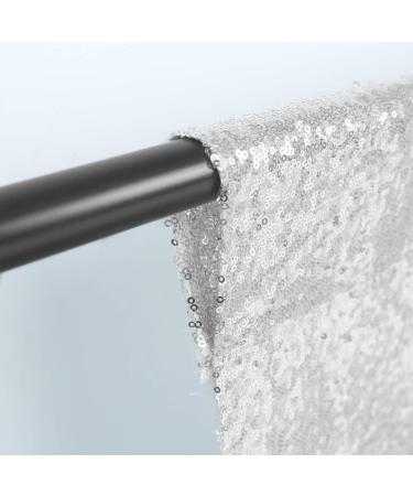 TRLYC Shiny Sequin Backdrop Curtains for Wedding Party Decor - 2 Panels, Silver, W2xH8FT - Buy Online on GoSupps.com
