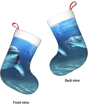 Ffexs Blue Pineapple Christmas Socks | Velvet Holiday Socks with Dolphins | One Size Fits All - Buy Online on GoSupps.com