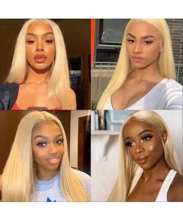 24 Inch Blonde 613 Lace Front Wig with Baby Hair | Brazilian Virgin Human Hair | HD Transparent Lace | Natural Hairline | Women's Straight Wig - Buy Online on GoSupps.com
