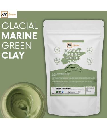 mGanna 100% Natural Glacial Marine Green Clay 100 GMS / 0.22 LBS for Facial Masks Creams Body Wraps Soft Peels and Scrubs Skin Tightening and Soap Making - Buy Online on GoSupps.com