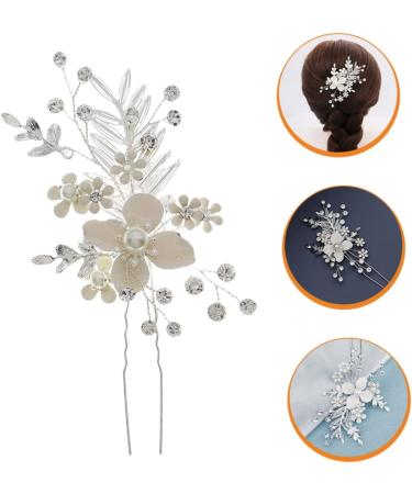 FRCOLOR Pearl Hair Pin Bridal Crystal Hair Clip Rhinestone Barrettes Headpiece for Women Bridal Hair Comb Bridal Hair Accessories Flower Girl Hair up Rhinestone Rhinestones Bride - Buy Online on GoSupps.com
