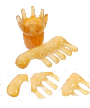 Tovinanna 6-Piece Massage Comb Set | Large Gua Sha Scalp Massager & Hair Tool | Head Massage Gun & Facial Scraping Board - Buy Online on GoSupps.com