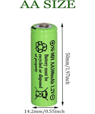 16 Packs 1.2V AA 300mAh Ni-MH Rechargeable Solar Batteries for Outdoor Lights - Ideal for String & Pathway Lighting - Buy Online on GoSupps.com