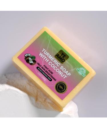 Te Amo Turmeric Soap with Coconut - Dark Spot Remover & Acne Fighting Moisturizing Bar - 5.2 oz - Buy Online on GoSupps.com