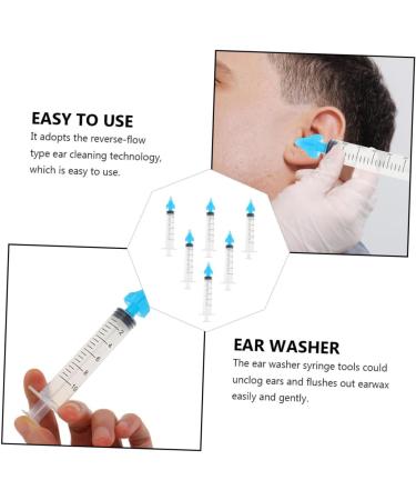 SOLUSTRE 6pcs Ear Wax Removal Tools Safe Gentle Ear Cleaning Irrigation System Premium Smooth Nozzle for Comfortable Use - Buy Online on GoSupps.com
