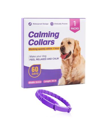 Calming Collar for Cats and Dogs Calming Pheromone Collar Adjustable Size Safe Waterproof Sedative Relieves Anxiety in Cats and Dogs(1 Pack) Dog*1