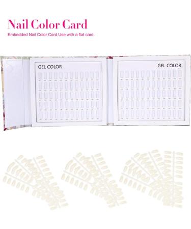 DEWIN Nail Display Book Nail Varnish Nail Swatches Nail Color Display Chart Book Nail Polish Gel Color Display Card Nail Art Showing Board (Stripes) - Buy Online on GoSupps.com
