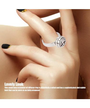 Essential Oil Diffuser Rings for Women | Portable Stainless Steel Aromatherapy Jewelry - Buy Online on GoSupps.com