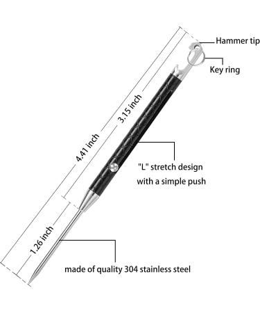 Stainless Steel Telescopic Toothpicks - 2PCS Black Metal Retractable & Reusable Multi-Purpose Picks for Travel Home & Outdoor Use - Buy Online on GoSupps.com