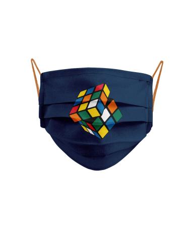 Mask Rubik's Cube navy blue rubber bands orange blue 1 unit (pack of 1)