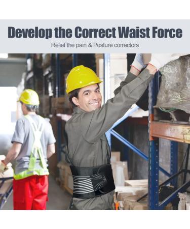 WANOSS Back Brace Lumbar Support Belt - Anti-Skid with Removable Pad - X-Large - Buy Online on GoSupps.com