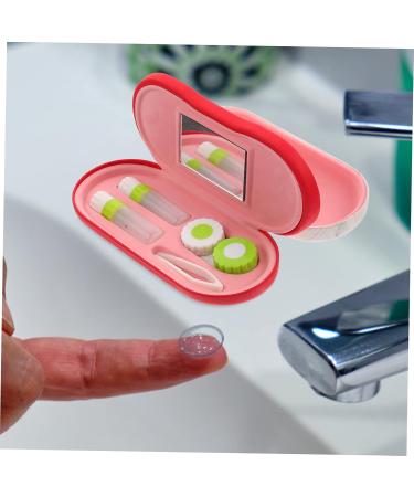 Buy Healvian Double-Lodged Glasses Case | 2-in-1 Travel Storage Box for Lens & Glasses with Mirror & Tweezers | Durable Leather PU | International Shipping - Buy Online on GoSupps.com